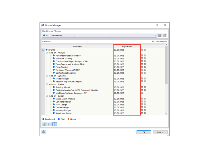 FAQ 005135 | Unfortunately, the trial period of my trial version of RFEM 6 / RSTAB 9 has expired. How can I continue to test new Dlubal products?