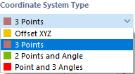 Selecting Coordinate System Type 