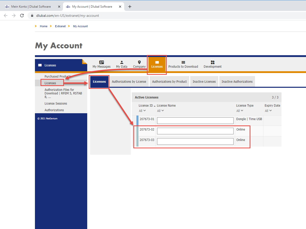 FAQ 005139 | We have purchased several licenses. How can I move an authorization from one license to another?