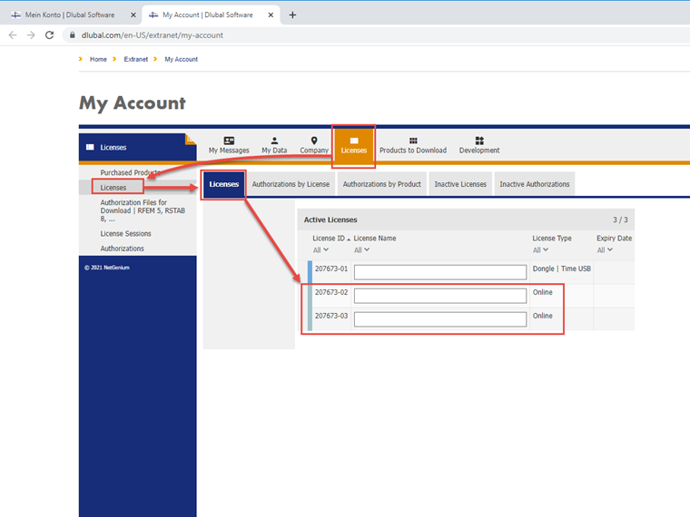 FAQ 005139 | We have purchased several licenses. How can I move an authorization from one license to another?