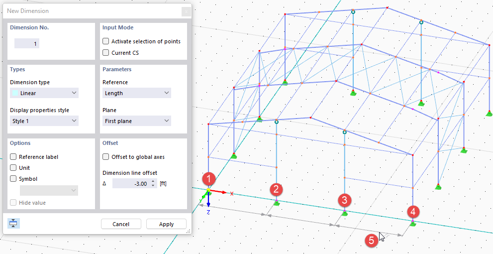 Setting Dimension Graphically