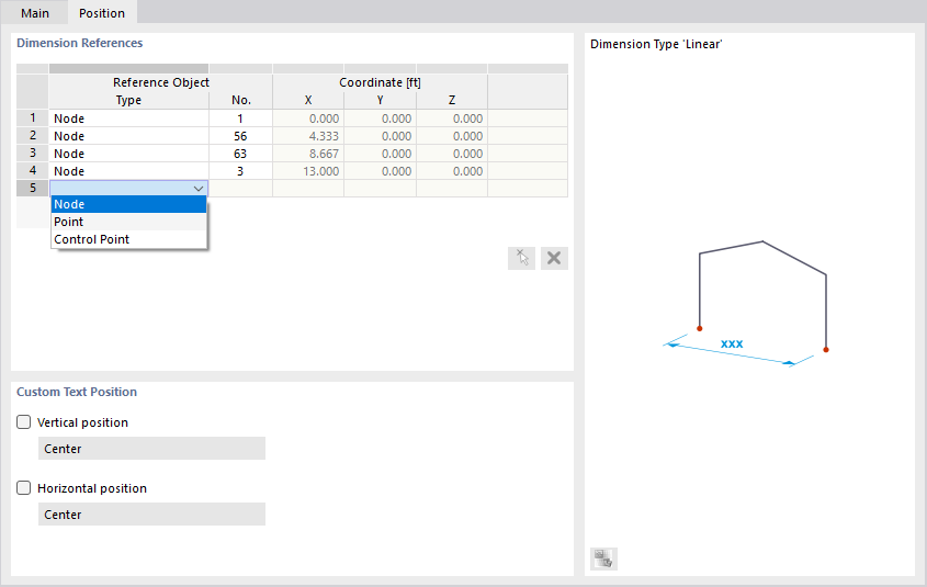 Defining Reference Objects of Linear Dimension