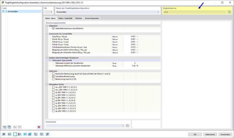 Assigning a configuration type in the "Ultimate Configuration" dialog box
