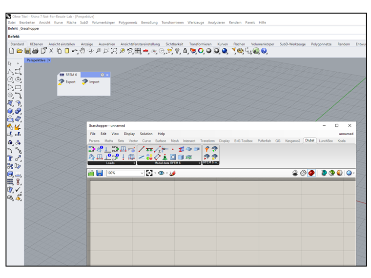 FAQ 005136 | Are the plugins for Rhino and Grasshopper automatically installed in RFEM 6?