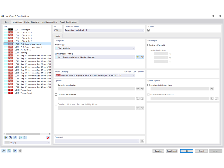 FAQ 005144 | Does RFEM 6 include the combinations for road bridges according to EN 1991‑2?