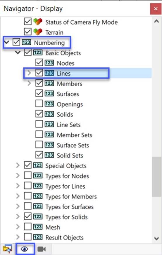 Numbering of Lines in Navigator
