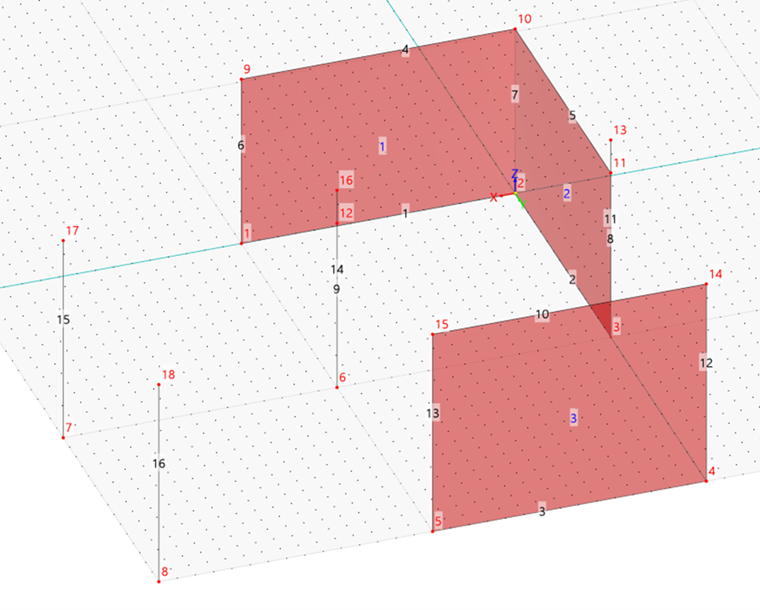 Copied Nodes and Line with New Lines and Surface