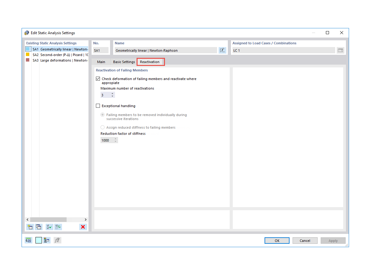 FAQ 005143 | How is the nonlinearity handled in RSTAB?