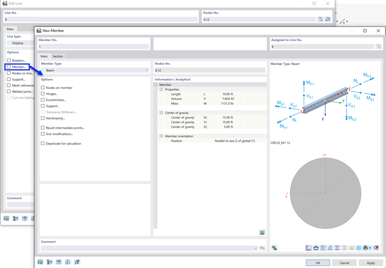 Allocating Member to Line
