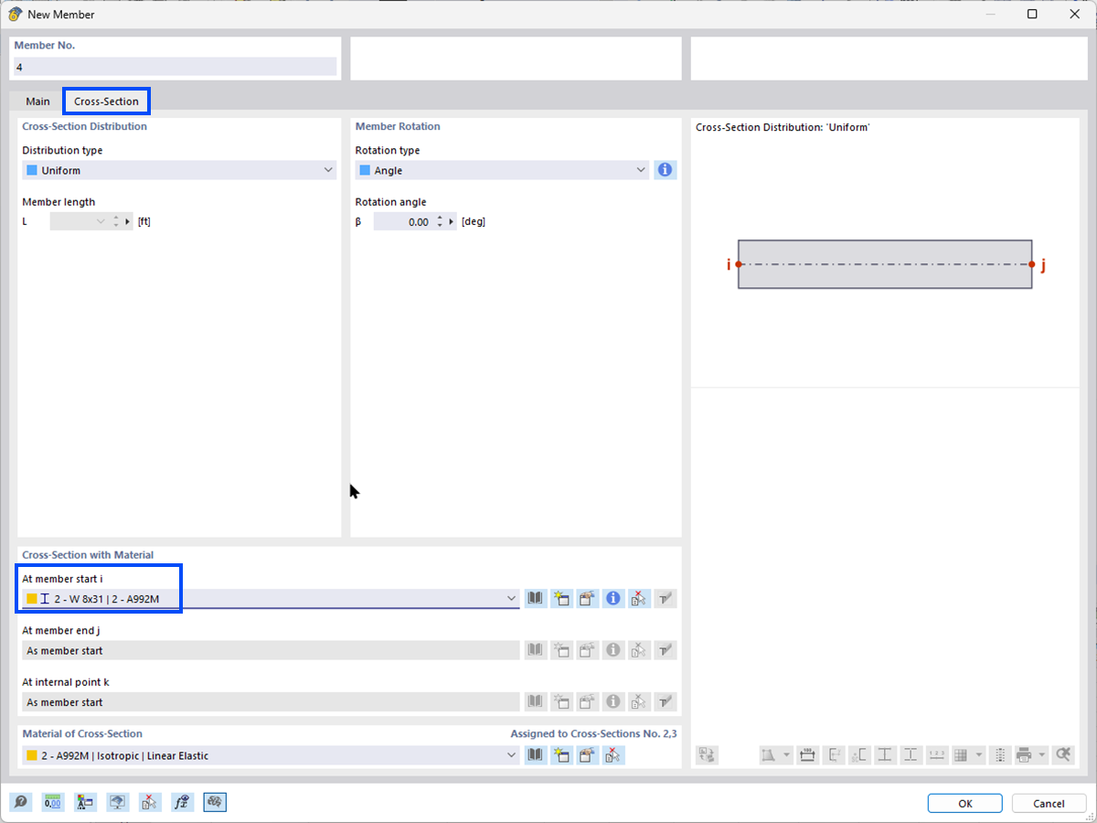“New Member” Dialog Box