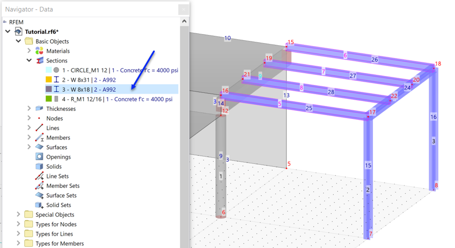 Selecting Members by Section in Navigator