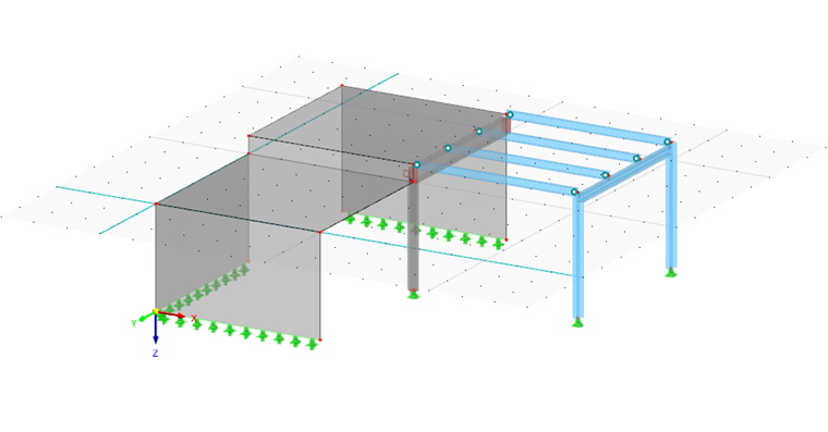 Work Plane XY with Origin at Corner Point of Lower Slab