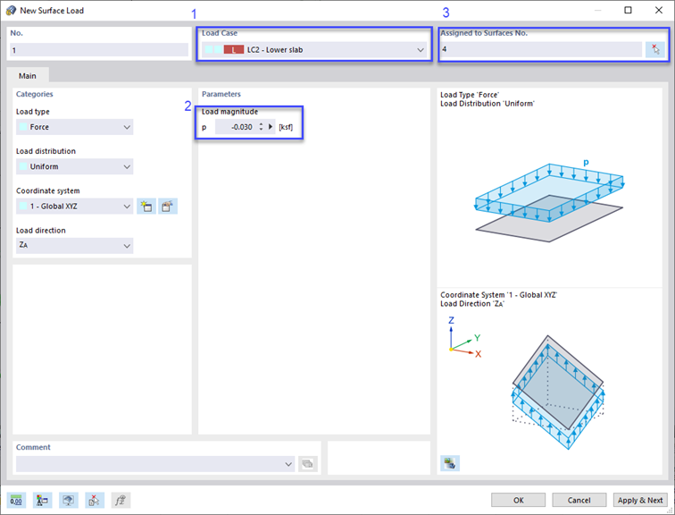 Defining Live Load of Lower Slab