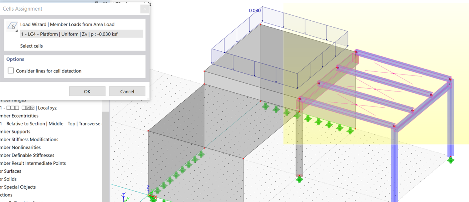 Selecting Cells of Load Plane