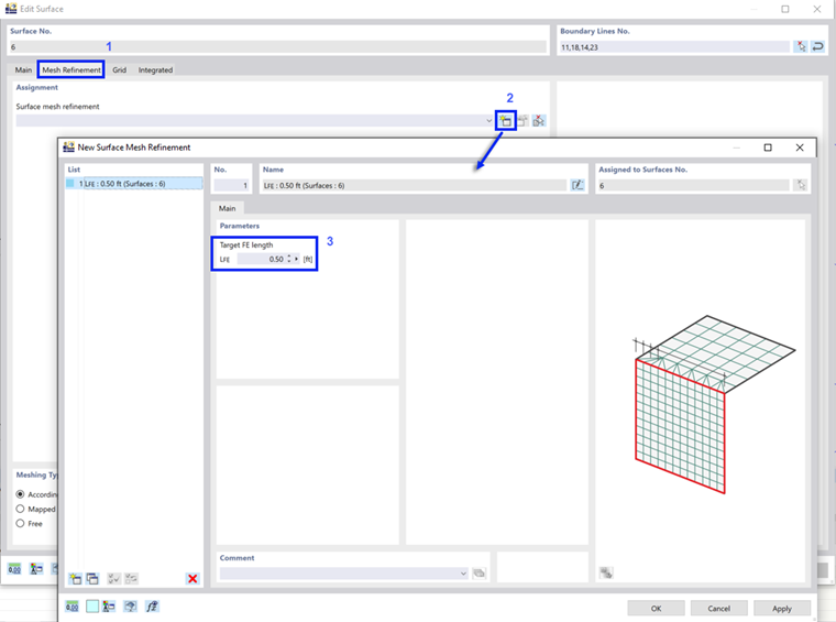 Defining "Target FE Length" of Refinement