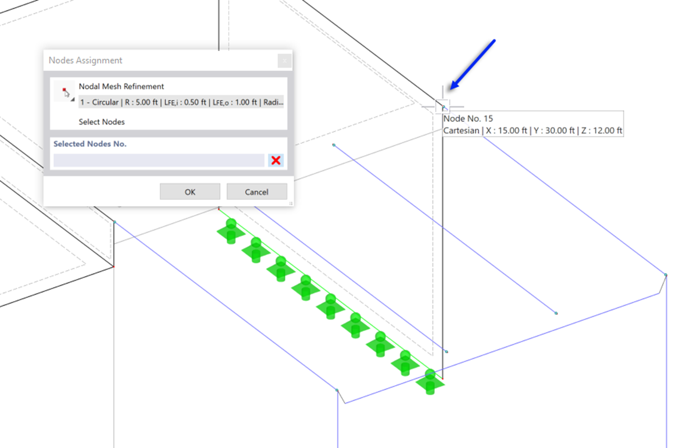 Selecting Node of Mesh Refinement