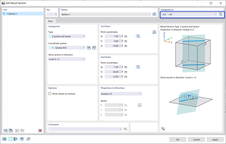 Selecting Slabs for Result Section