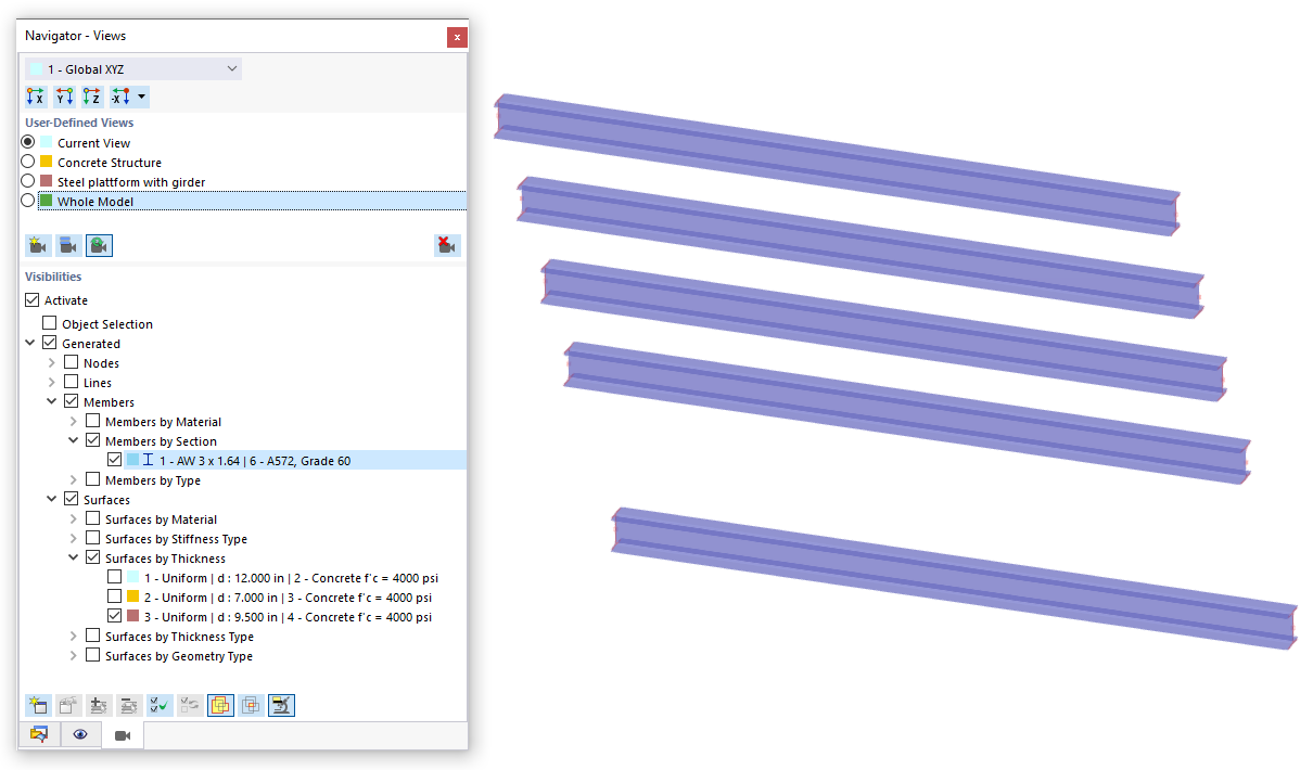 Generated Visibilities in "Navigator - Views"