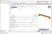 Display local member cross-section reductions and member axes in the dialog graphic