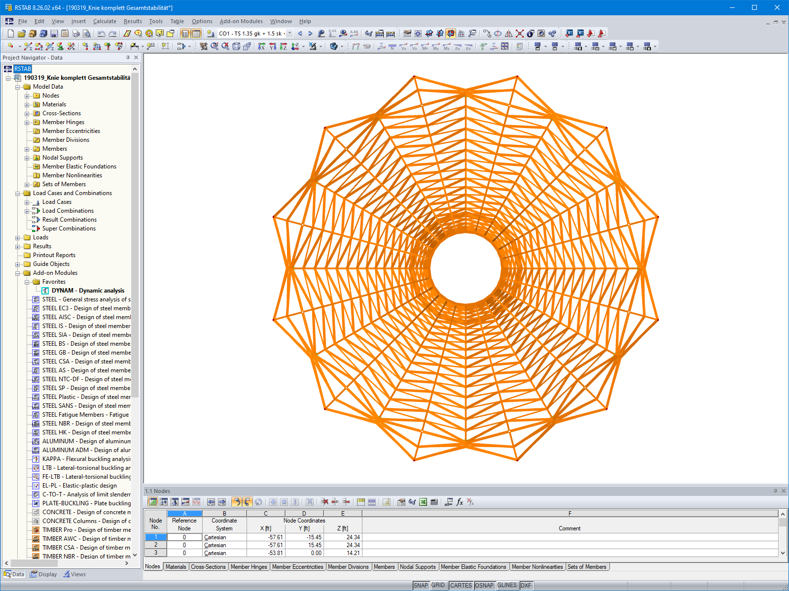 RSTAB Model Top View (© PIRMIN JUNG)