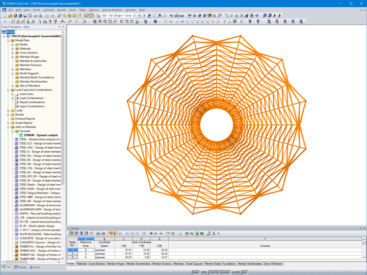 RSTAB Model Top View (© PIRMIN JUNG)