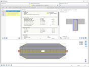 Definition of different flange widths of T-beams for integration in the design of concrete ribs.