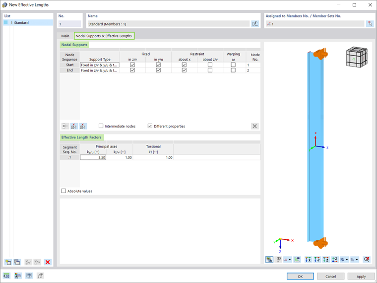 Nodal Supports and Effective Length Factors