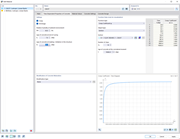 Graphical display of the time-dependent properties of concrete, for example, creep and shrinkage, in an input dialog box.