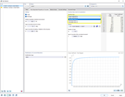 Graphical display of the time-dependent creep and shrinkage function for concrete design and material definition.