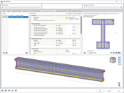 Graphical display of the specification of stirrups and longitudinal reinforcement for concrete members, including specific reinforcement input in a CAD tool.