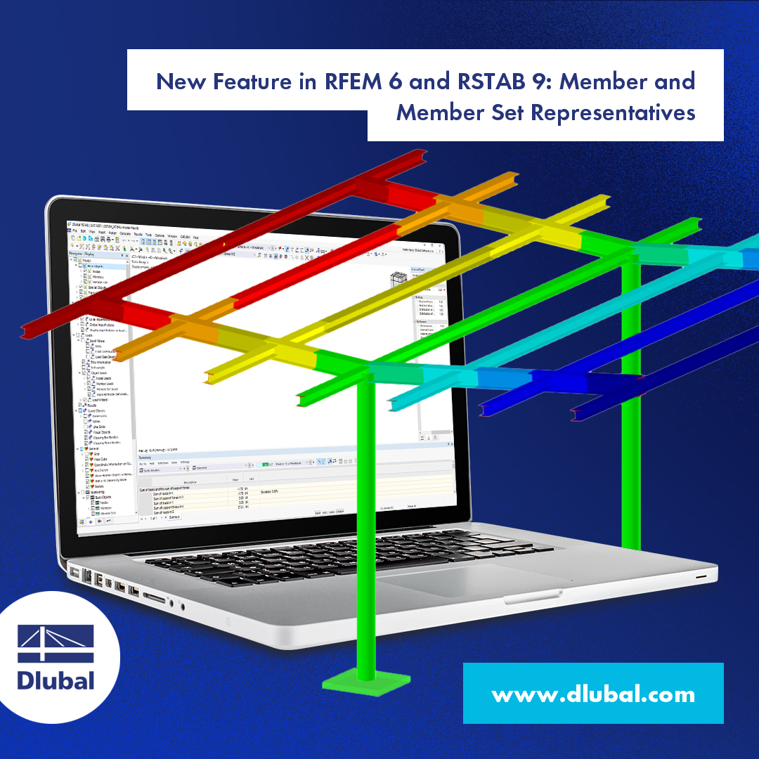 New Feature in RFEM 6 and RSTAB 9: Member and Member Set Representatives