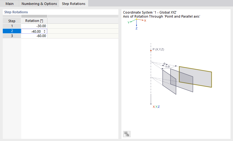 Defining Different Rotation Angles for Copies