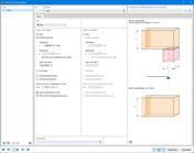 Dialog box displaying settings for the foundation design of timber structures, with options for adapting supports and parameters.