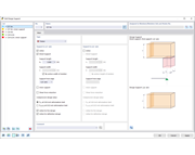 Dialog box displaying settings for the foundation design of timber structures, with options for adapting supports and parameters.
