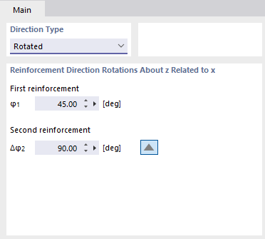 Defining "Rotated" Reinforcement Direction