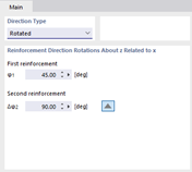 Defining "Rotated" Reinforcement Direction