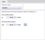 Defining "Rotated" Reinforcement Direction