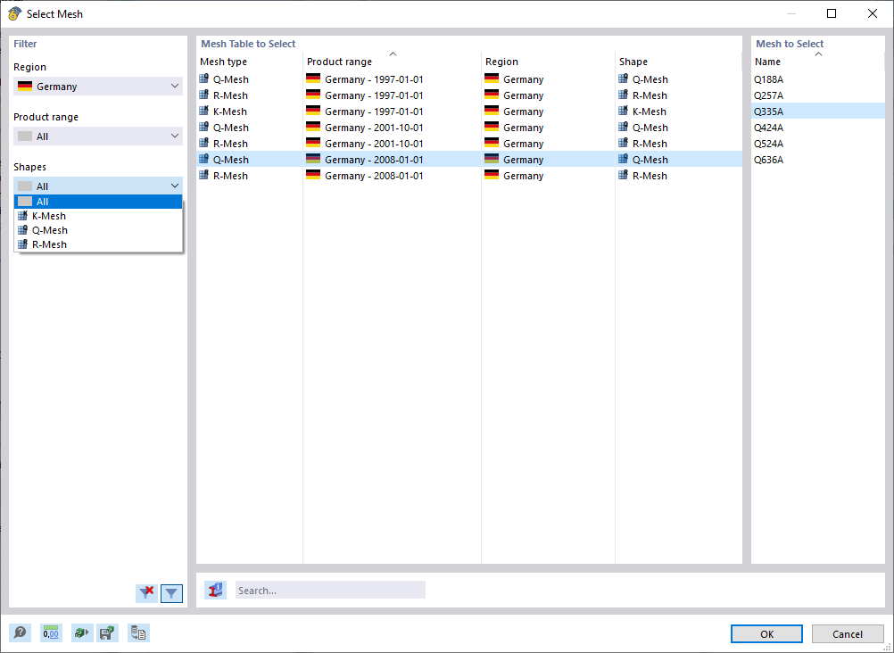 Selecting Mesh in Library