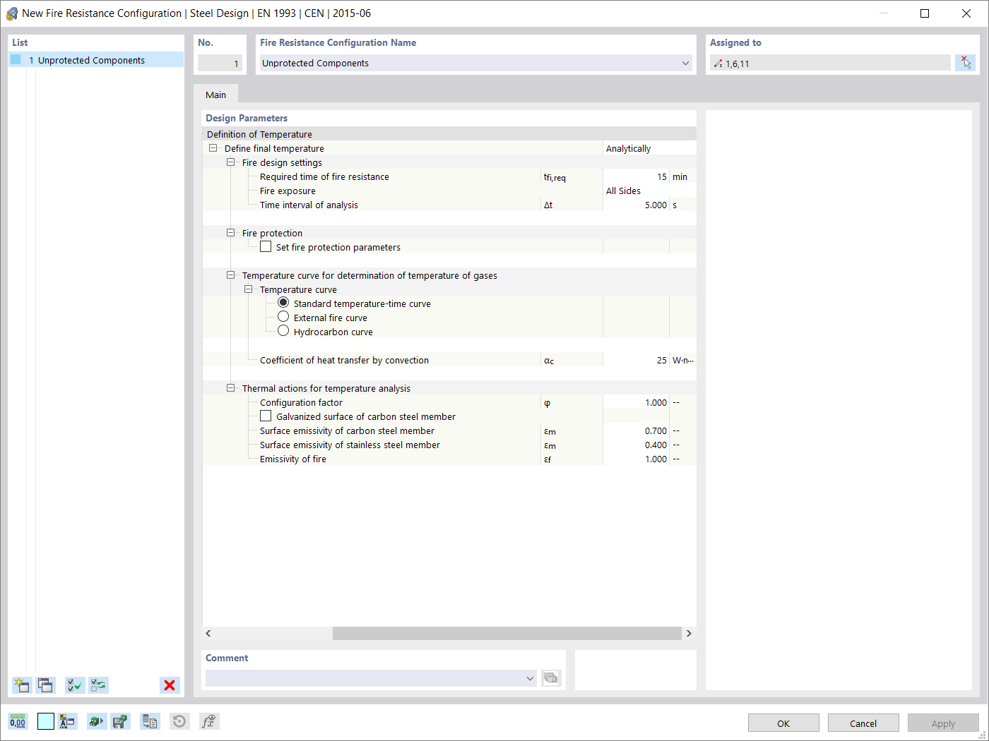 Fire Design Parameters