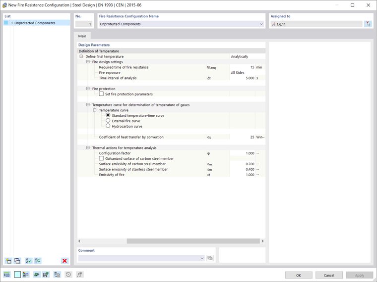 Fire Design Parameters