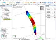 Display of the governing mode shape for timber design when performing the lateral-torsional buckling analysis.