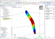 Display of the governing mode shape for timber design when performing the lateral-torsional buckling analysis.