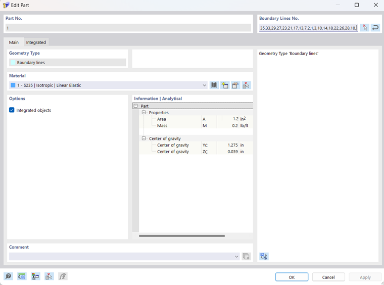 Dialog Box "Edit Material"