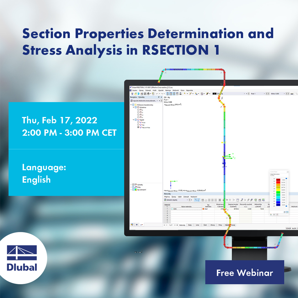 Section Properties Determination and Stress Analysis in RSECTION 1