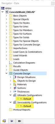 Default Configurations for Concrete Design According to EN 1992