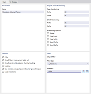 Tab "Main" for Member Internal Forces