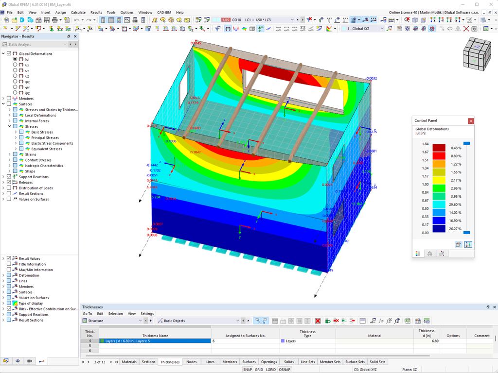 Deformations of Cross-Laminated Timber Surfaces