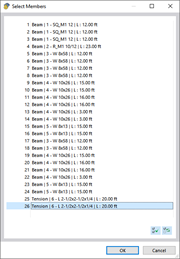 Selecting Members in Dialog Box
