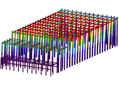 Animation of Storage Building Global Deformation in RSTAB
