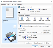 Specifying Settings in Properties of Printer